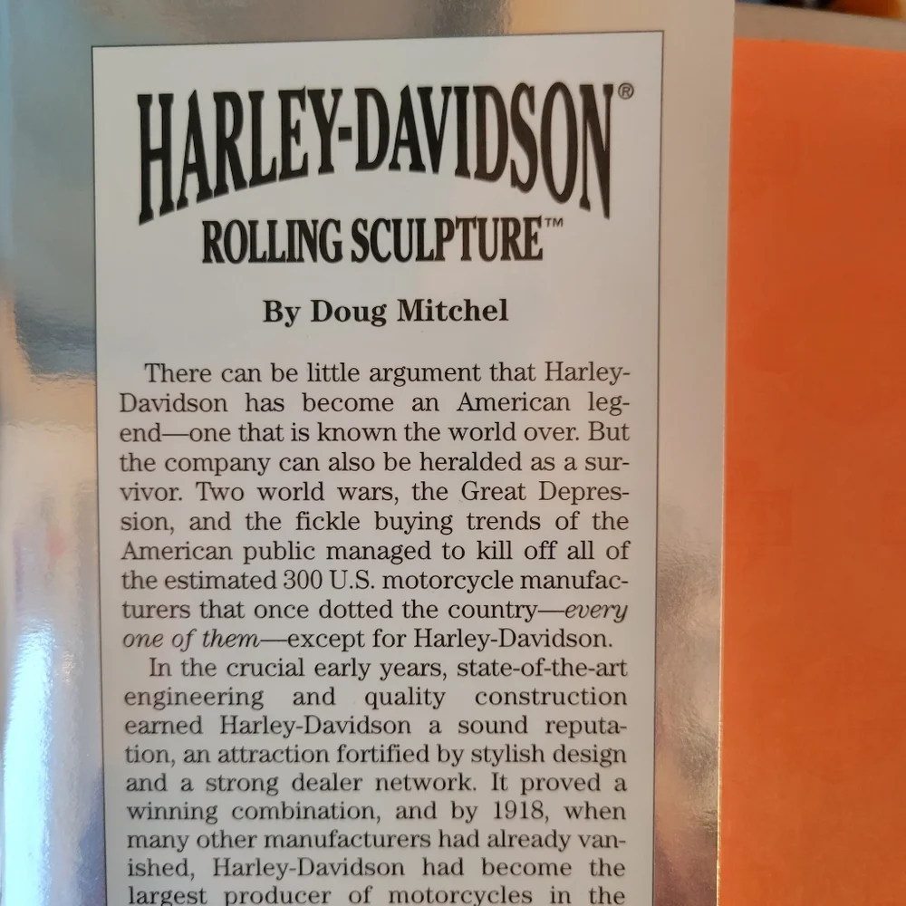 Harley-Davidson Rolling Sculpture Book ~ Pictorial Celebration of First 95 Years